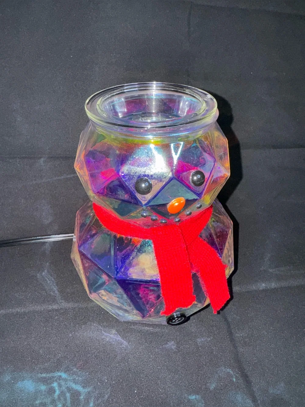 ✨🆕 NIB Iridescent Scentsy Snow Stopper Prismatic Snowman Warmer